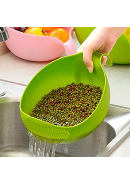 Yıkama Sebze Meyve Kevgir Pirinç Boşaltma Sepeti Kolları ile Lavabo Drenaj Mutfak Çay Süzgeci Ev Depolama Drenaj | Çanta ve sepet (Yurt Dışından) modelleri