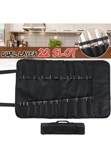 1 Adet Çatal Çanta Profesyonel Mutfak Çok Fonksiyonlu Çift Kullanım Bıçak Rulo Çanta Çatal Sofra Saklama Çantası Şef Bıçak S | Çanta ve sepet (Yurt Dışından) fırsatları