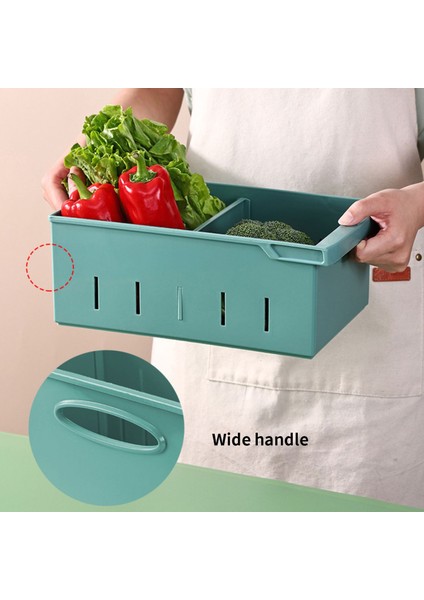 Mutfak Dolabı Çekmece Kilit Organizatör Binonları Buzdolabı Saklama Kutusu Meyve Taze Tutma Konteyner Gıda Depolama Sepeti Kutusu | Çanta ve sepet (Yurt Dışından) modelleri