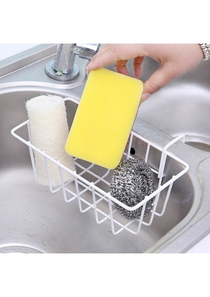 Mutfak Lavabo Raf Organizatör Asılı Sünger Havlu Tutucu Lavabo Süzgeç Sepet Temizleme Aracı Depolama Organizatör Mutfak Aksesuarları | Çanta ve sepet (Yurt Dışından) fırsatları
