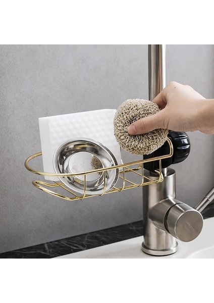 Lavabo Asılı Depolama Raf Tutucu Musluk Klip Sünger Yemeği Towel Tutucu Drenaj Raf Banyo Mutfak Organizatör Depolama Rafları | Çanta ve sepet (Yurt Dışından)