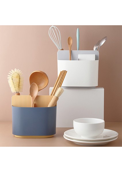 Çok Fonksiyonlu Drenaj Sepeti Çubuk Çatı Kaşık Saklama Kutusu Mutfak Konteyner Tutucu Raf Organizatör Malzemeleri Çevre Dostu | Çanta ve sepet (Yurt Dışından) fırsatları