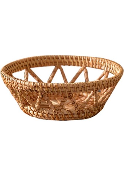 Rattan Handwen Gıda Depolama Plakaları Kahvaltı Için Sepetleri Kahve Çay Mutfak Organizatör ve Depolama Konteyner Için Snack | Çanta ve sepet (Yurt Dışından)