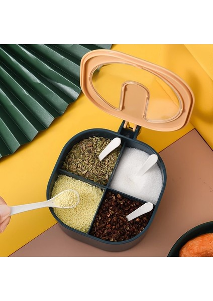 Baharat Kavanoz Kaşıkla Şeffaf Görselleştirme Saklama Kutusu Gıda Tahılları Baharat Şeker Kapağı Konteyner Spicetorage Mutfak | Şişeler, Kavanozlar ve kutular (Yurt Dışından)