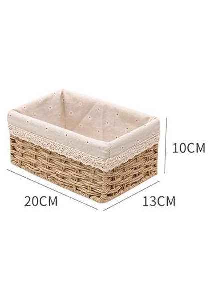 3 Adet El Dokuma Rattan Depolama Sepeti Taklit Rattan Masaüstü Çay Masası Aperatifler Sundries Kozmetik Saklama Kutusu Mutfak Aletleri | Çanta ve sepet (Yurt Dışından) fiyatları