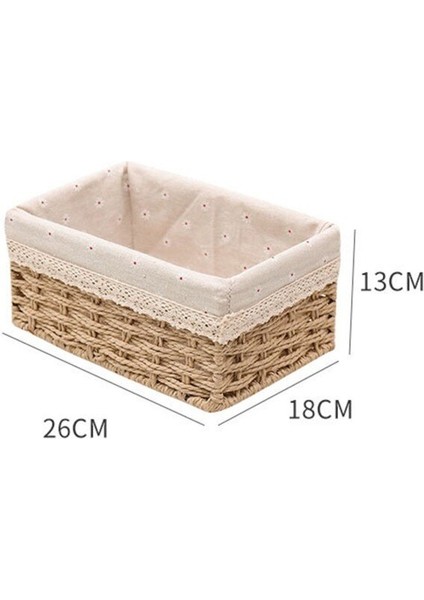 3 Adet El Dokuma Rattan Depolama Sepeti Taklit Rattan Masaüstü Çay Masası Aperatifler Sundries Kozmetik Saklama Kutusu Mutfak Aletleri | Çanta ve sepet (Yurt Dışından) modelleri