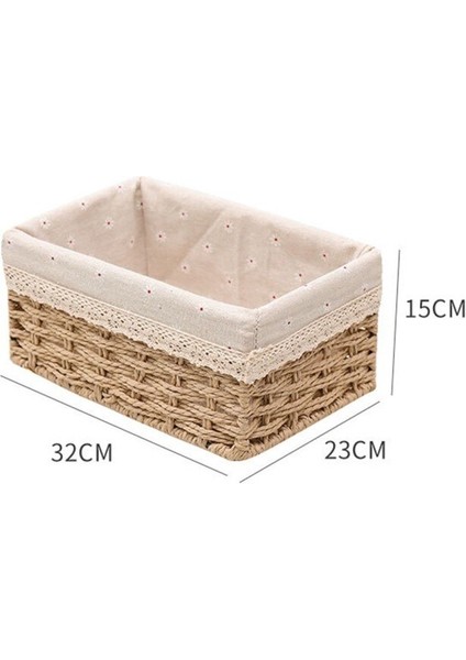 3 Adet El Dokuma Rattan Depolama Sepeti Taklit Rattan Masaüstü Çay Masası Aperatifler Sundries Kozmetik Saklama Kutusu Mutfak Aletleri | Çanta ve sepet (Yurt Dışından) fırsatları