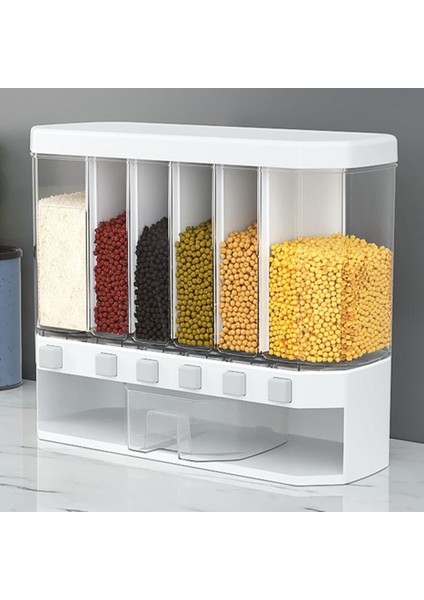 Mutfak Taneleri Depolama Dağıtıcı Duvara Monte Konteyner Pirinç Varil Mühürlü Kuru Gıda Basın Konteyner Tahıl Kutusu | Şişeler, Kavanozlar ve kutular (Yurt Dışından) fiyatları