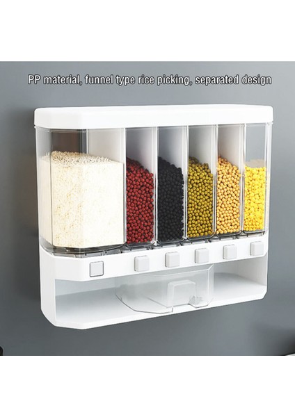 Mutfak Taneleri Depolama Dağıtıcı Duvara Monte Konteyner Pirinç Varil Mühürlü Kuru Gıda Basın Konteyner Tahıl Kutusu | Şişeler, Kavanozlar ve kutular (Yurt Dışından) modelleri