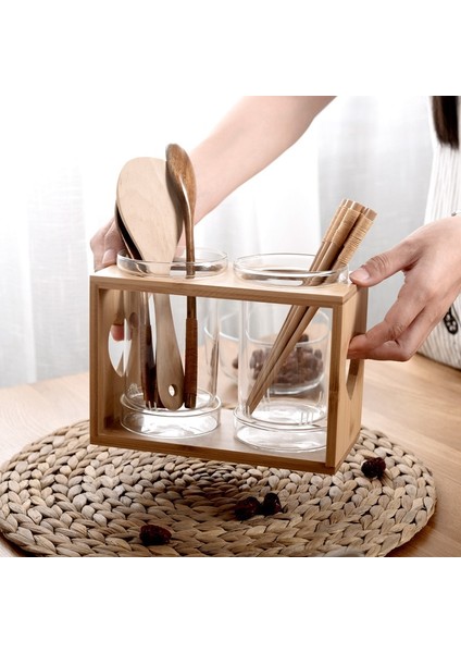 Mutfak Depolama Nefes Ahşap Sofra Organizatör Çubuk Çubuk Kafesi Ev Raf Çatal Çubuk Çatı Kaşık Kaşık Depolama Tutucu | Şişeler, Kavanozlar Ve;kutular (Yurt Dışından) fırsatları