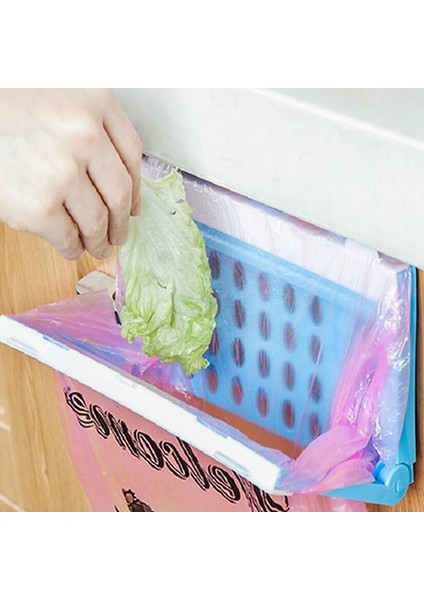 2.5 kg Yük Katlanabilir Plastik Çöp Çanta Raf Taşınabilir Asılı Çöp Çöp Çanta Depolama Tutucu Mutfak Gadget'ları | Depolama Tutucular ve raflar (Yurt Dışından)