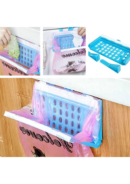 2.5 kg Yük Katlanabilir Plastik Çöp Çanta Raf Taşınabilir Asılı Çöp Çöp Çanta Depolama Tutucu Mutfak Gadget'ları | Depolama Tutucular ve raflar (Yurt Dışından)