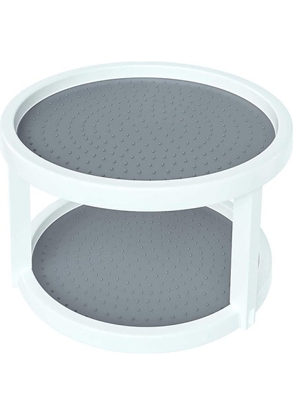 Iki Katmanlı Ikiz Turntable Depolama Pikap Çok Seviye Rotary Mutfak Baharat Müdürü Dolaplar, Kelepçeler, Buzdolapları | Depolama Tepsileri (Yurt Dışından)