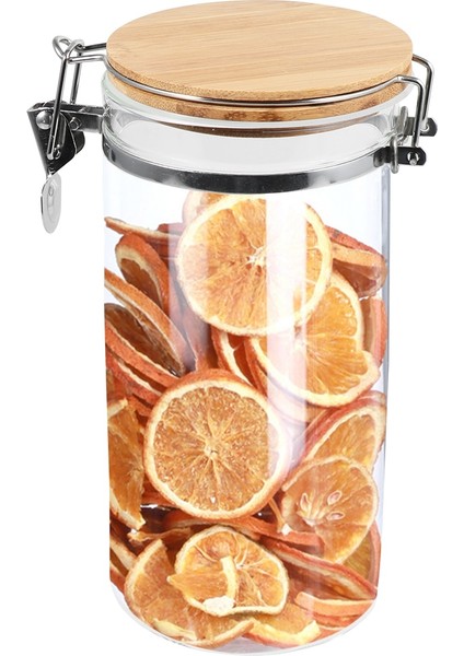 Paslanmaz Çelik Hava Geçirmez Depolama Kavanoz Klip Üst Bambu Kapakları Mühürlü Teneke Kutu Gıda Saklama Kabı Mutfak Organizatör Için | Şişeler, Kavanozlar ve kutular (Yurt Dışından)