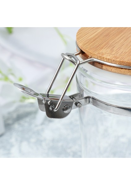 Paslanmaz Çelik Hava Geçirmez Depolama Kavanoz Klip Üst Bambu Kapakları Mühürlü Teneke Kutu Gıda Saklama Kabı Mutfak Organizatör Için | Şişeler, Kavanozlar ve kutular (Yurt Dışından) modelleri