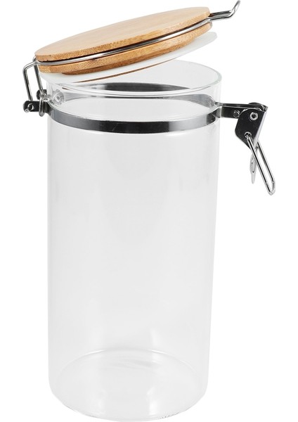 Paslanmaz Çelik Hava Geçirmez Depolama Kavanoz Klip Üst Bambu Kapakları Mühürlü Teneke Kutu Gıda Saklama Kabı Mutfak Organizatör Için | Şişeler, Kavanozlar ve kutular (Yurt Dışından) fırsatları