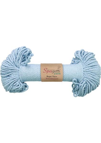 3mm 330G Bebe Mavi 2 Büküm Halat Makrome Ipi