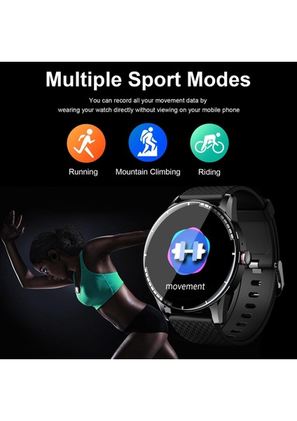 Spor Izci Bluetooth 5.0 Akıllı Izle Dokunmatik Ekran IP67 Android Siyah Için (Yurt Dışından)