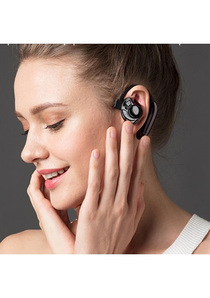 Bluetooth 5.0 Kulaklık Değiştirilebilir 2x145mah Akıllı Telefonlar Stereo Için Iş Siyah (Yurt Dışından)