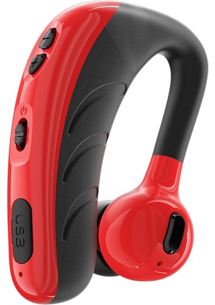 Mic İle Kablosuz Bluetooth Kulaklık Ipx6 Su Geçirmez Dahili Mikrofon Spor Salonu Kırmızı (Yurt Dışından)