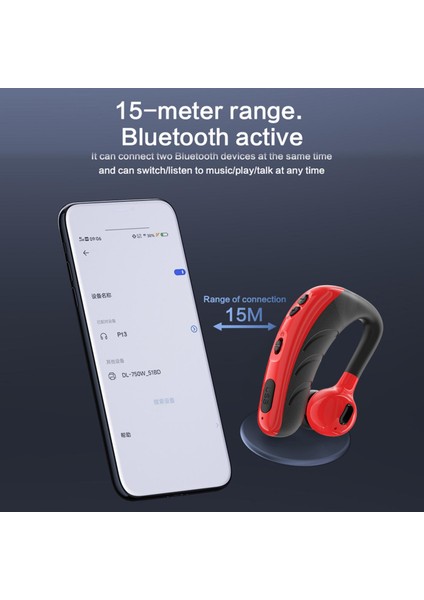 Mic İle Kablosuz Bluetooth Kulaklık Ipx6 Su Geçirmez Dahili Mikrofon Spor Salonu Kırmızı (Yurt Dışından) fırsatları