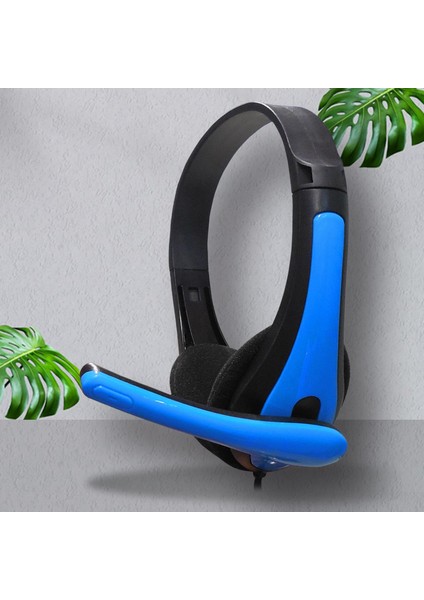 Kablolu Kulaklıklar 3.5mm Ses Jakı Bilgisayar Tabletleri Için Mikrofon İle Genç Mavi (Yurt Dışından) indirimleri
