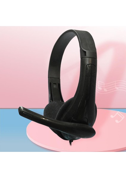 Kablolu Kulaklıklar 3.5mm Ses Jakı Bilgisayar Tabletleri Için Mikrofon İle Genç Siyah (Yurt Dışından) modelleri