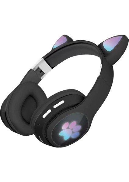 Kablosuz Kulaklıklar Katlanabilir Gerilebilir Dahili Mic Spor Hifi Ses Oyunu Siyah (Yurt Dışından)