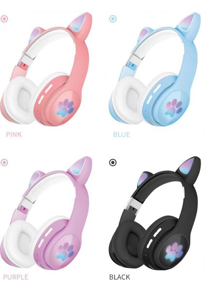 Kablosuz Kulaklıklar Katlanabilir Gerilebilir Dahili Mic Spor Hifi Ses Oyunu Siyah (Yurt Dışından)