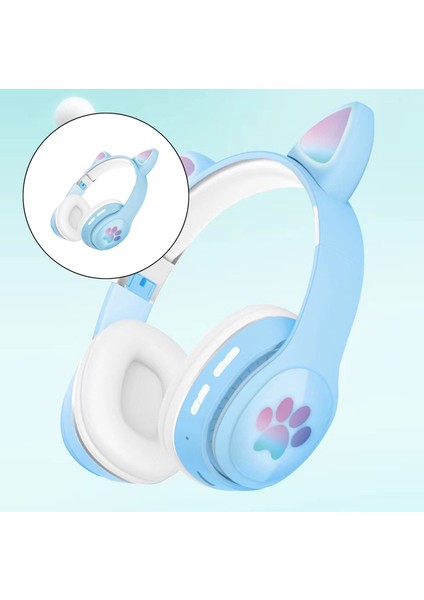 Kablosuz Kulaklıklar Katlanabilir Gerilebilir Dahili Mic Spor Hifi Ses Oyunu Mavi (Yurt Dışından) indirimleri