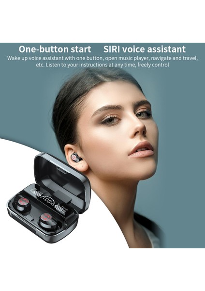 Gerçek Kablosuz Kulakiçi Derin Bass Dahili Mikrofonda Dahili Ses Sesli Summon Spor Salonu Açık Siyah (Yurt Dışından) indirimleri