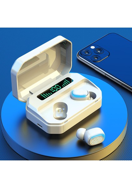 Bluetooth 5.2 Earbuds Kulaklık Gürültü Derin Bas Beyaz İle Su Geçirmez (Yurt Dışından)