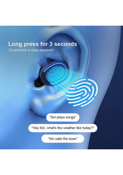 Bluetooth 5.2 Earbuds Kulaklık Gürültü Derin Bas Beyaz İle Su Geçirmez (Yurt Dışından)