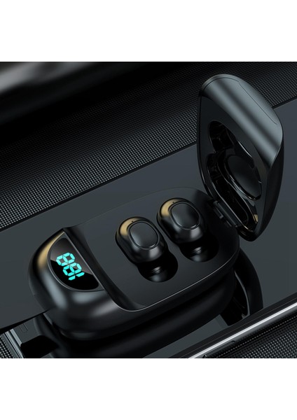Js25 Spor Stereo Kulaklık Kulakiçi W / Şarj Kılıfı Siyah (Yurt Dışından)