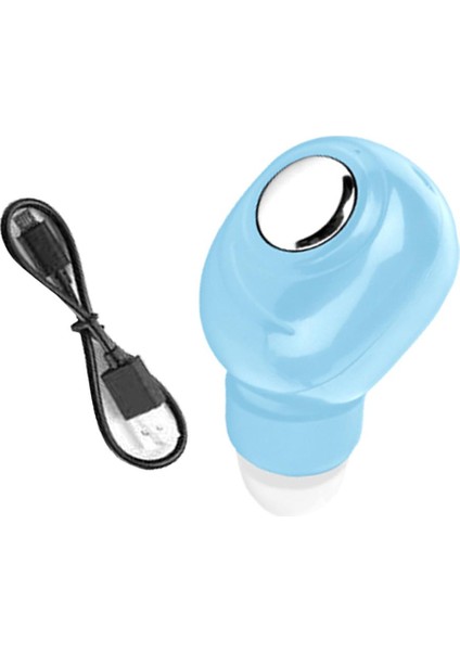 Kablosuz Kulakiçi Diş5.0 Mini Stereo Ses Su Geçirmez Kulaklık Mavi (Yurt Dışından)