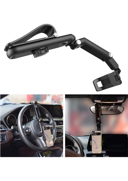 Evrensel Araba Klip 360 Dönen Destek Klip Braketi Dikiz Aynası Gps Gri Için (Yurt Dışından) fırsatları
