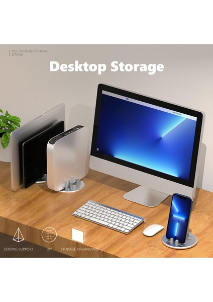 Masaüstü Dizüstü Bilgisayar Standı Dikey Çok Fonksiyonlu Çoklu Multi-1 Tablet Telefonları Için (Yurt Dışından)
