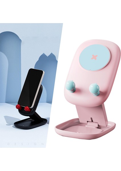 Katlanabilir Cep Telefonu Tutucu Evrensel Masaüstü Cradle Dock Tablet Pembe Standı (Yurt Dışından) fırsatları