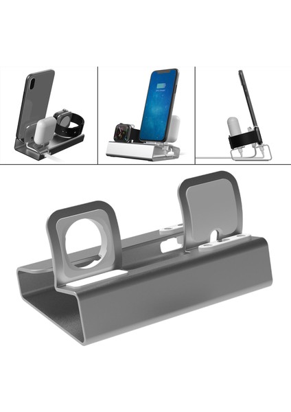 Şarj Istasyonu Dock Başucu Çerçeve 3 1 Baz Yatak Odası Gümüş Için Uyumlu (Yurt Dışından) modelleri