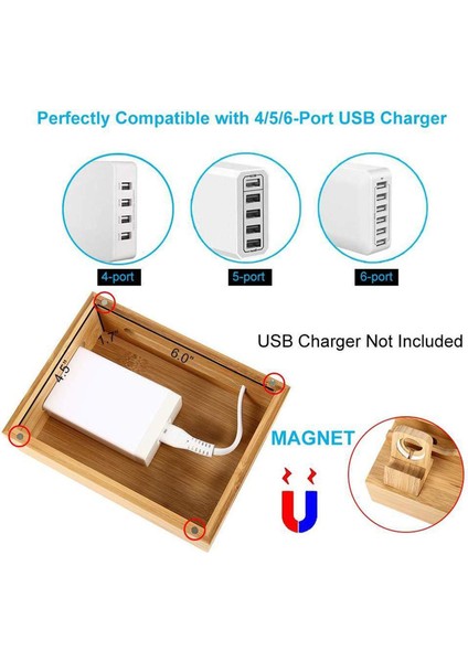 Bambu Telefon Şarj Dock Istasyonu Şarj Tutucu Telefon Standı Iphone 11 (Yurt Dışından) modelleri