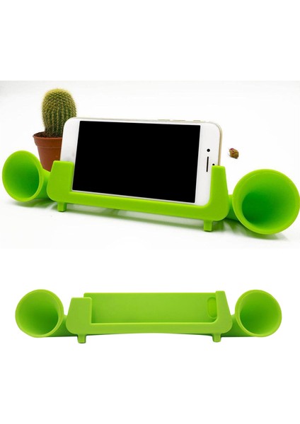 Silikon Ses Amplifikatör Telefon 2 Boynuz Standı Iphone 6 6 S 7 Yeşil (Yurt Dışından) modelleri