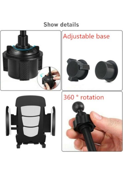 Evrensel Araba Kupası Tutucu Telefon Dağı 360 ° Xs Max / Xr / Xs / 7/6 Plus Için Döndürülebilir (Yurt Dışından) fırsatları