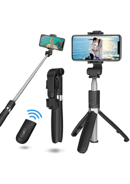 Selfie Sopa Tripod, Bluetooth Siyah Ile Taşınabilir Uzatılabilir Selfie Sopa (Yurt Dışından) indirimleri