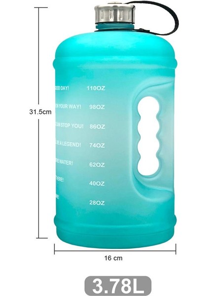 110 Oz 1 Galon Bpa Ücretsiz Plastik Büyük Içecek Su Şişesi Sürüş Gurd Seyahat Spor Fitness Spor Salonu Degrade Su Kupası Su Bottle | Spor Şişeleri (Yurt Dışından) fırsatları