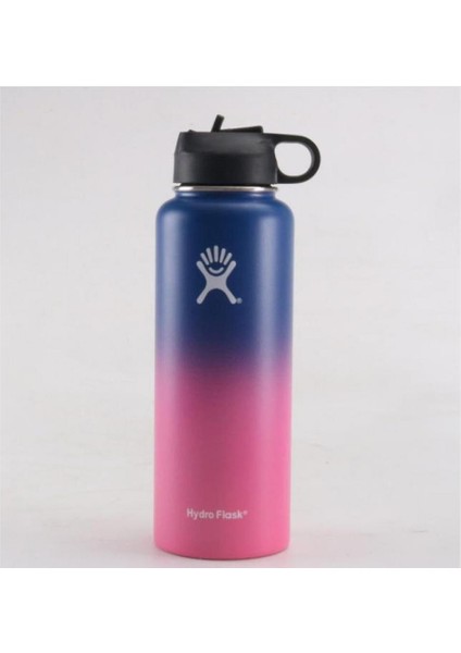 32 Oz Spor Su Şişesi Paslanmaz Çelik Yalıtımlı Su Şişesi (Lacivert Pembe) (Yurt Dışından)