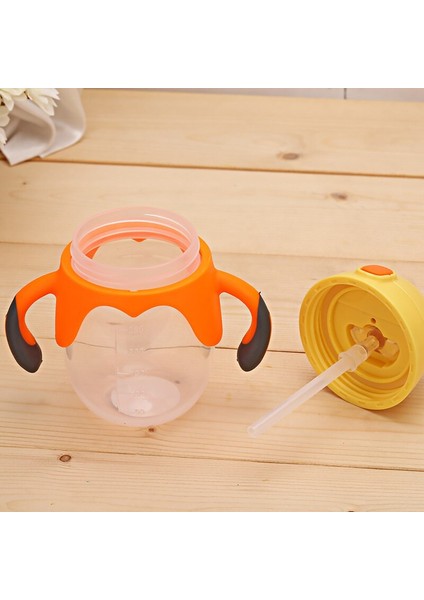 Bebek Çocuk Güzel Kupası Toddler Bebek Karikatür Geyik Çocuklar Öğrenmek Saplı Sippy Cup 1 Adet 2018 Yeni | Bardaklar (Sarı) (Yurt Dışından) fırsatları