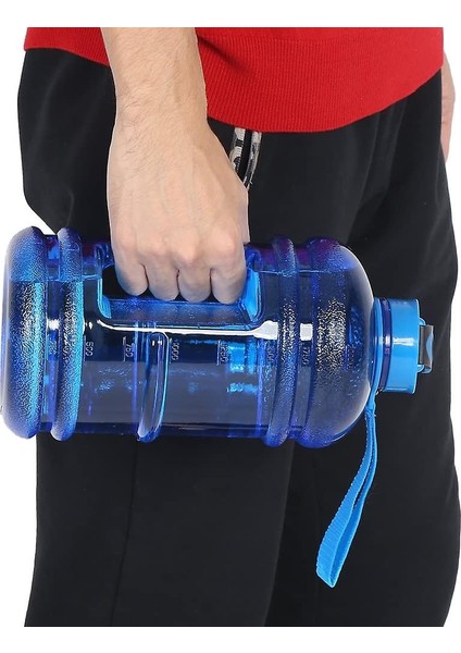 2.2l Büyük Kapasiteli Spor Su Şişesi Spor Salonu Içme Su Şişesi Kamp Kupası Taşınabilir Açık (Mavi) (Yurt Dışından)