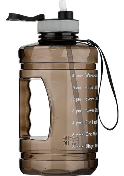 Spor Salonu Için Büyük Kapasiteli Su Kabı, Fitness Açık Spor Su Şişesi (Siyah) (Yurt Dışından)