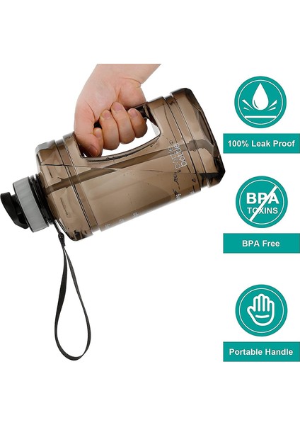 Spor Salonu Için Büyük Kapasiteli Su Kabı, Fitness Açık Spor Su Şişesi (Siyah) (Yurt Dışından) fiyatları