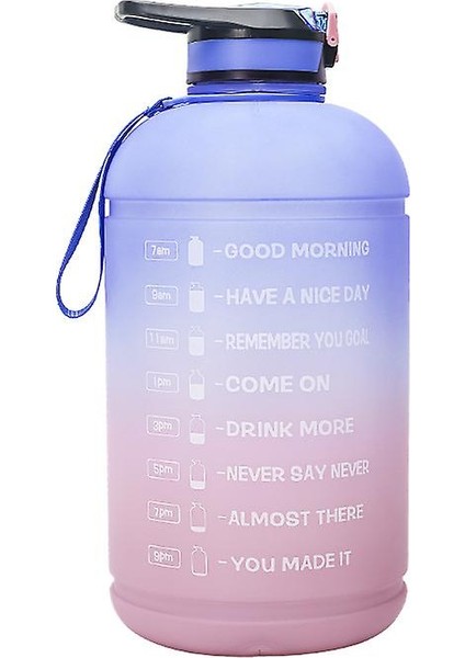 3.78L Su Şişesi ve Büyük Kapasiteli Sızdırmaz Fitness Spor Su Şişesi (Bluepink) (Yurt Dışından)